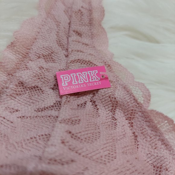 PINK Lace Halter Bralette - Picture 5 of 10